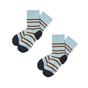 2 Pack Two Tone Striped Socks Fub spring24