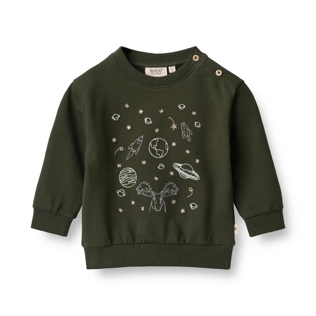 Sweatshirt Space Embroidery Wheat Fall23