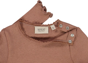 Rib T-Shirt Lace LS Wheat Fall/Winter 22