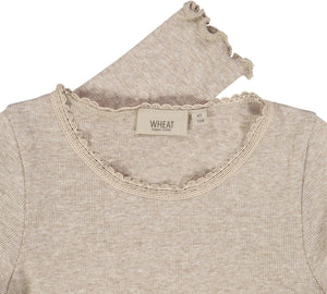 Rib T-Shirt Lace LS Wheat Fall/Winter 22