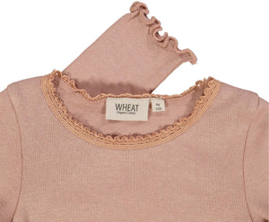 Rib T-Shirt Lace LS Wheat Spring23