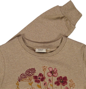 Sweatshirt Flower Circle Embroidery - Little moon