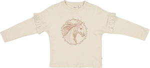 T-Shirt Horse Embroidery Wheat Fall/Winter 22